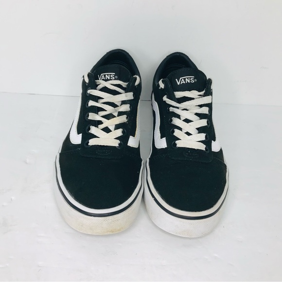 Vans off the wall low top canvas skate shoes black white women’s size 6.5 - Picture 3 of 8